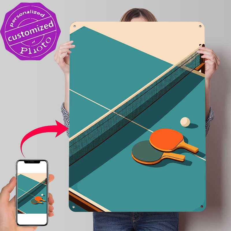 Affiche Métallique 3D Texturée - Table Tennis Illustration avis et prix