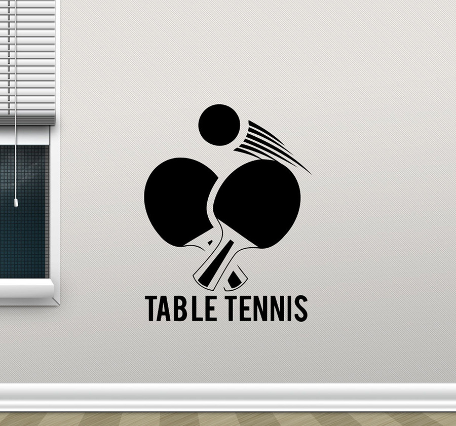 Autocollant Mural en vinyle po - Table Tennis Illustration avis et prix